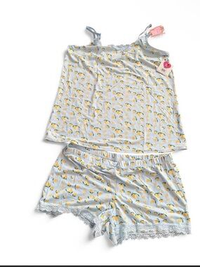 Lemon Light Blue Cami & Short Pajama Set by Lemon
